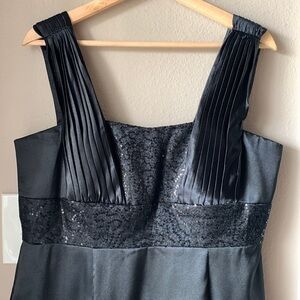 110 WEST Black Satin Sequin Formal Dress